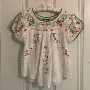 Dainty embroidered gauzy top